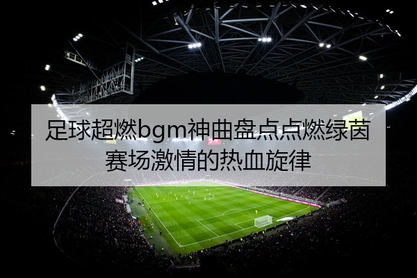 足球超燃bgm神曲盘点点燃绿茵赛场激情的热血旋律